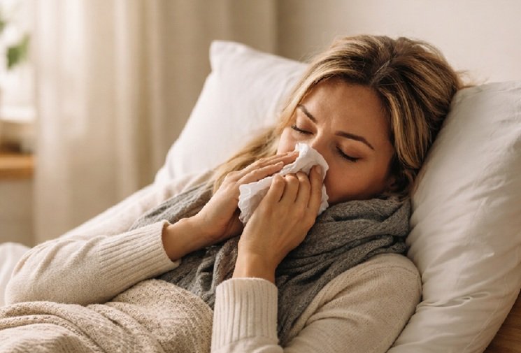 Ziek in bed